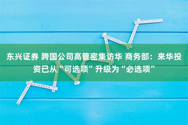 东兴证券 跨国公司高管密集访华 商务部：来华投资已从“可选项”升级为“必选项”