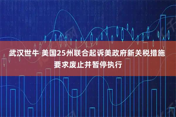 武汉世牛 美国25州联合起诉美政府新关税措施 要求废止并暂停执行
